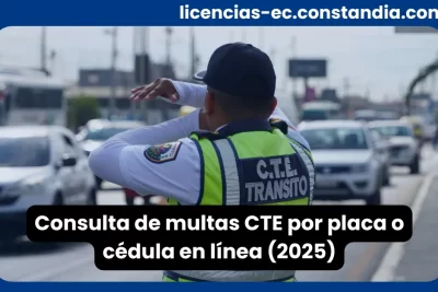 Consulta de multas CTE para verificar infracciones por placa o cédula en Ecuador