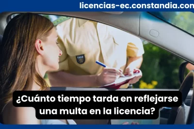 Cuánto tiempo tarda en reflejarse una multa en la licencia tras una infracción de tránsito