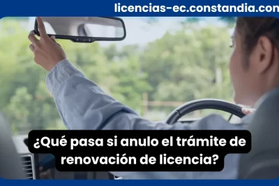 Qué pasa si anulo el trámite de renovación de licencia y cómo afecta al estado de mi licencia