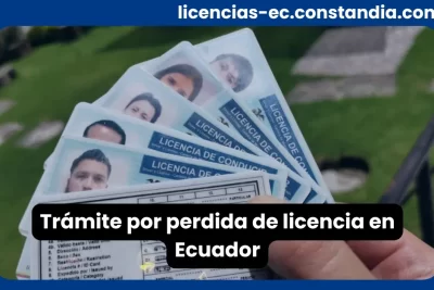 Trámite por perdida de licencia en Ecuador para solicitar el duplicado de la licencia de conducir