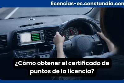 certificado de puntos de la licencia para verificar el estado de puntos del conductor